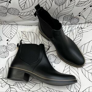kate spade solstice rain boots black US 9 MSRP $150